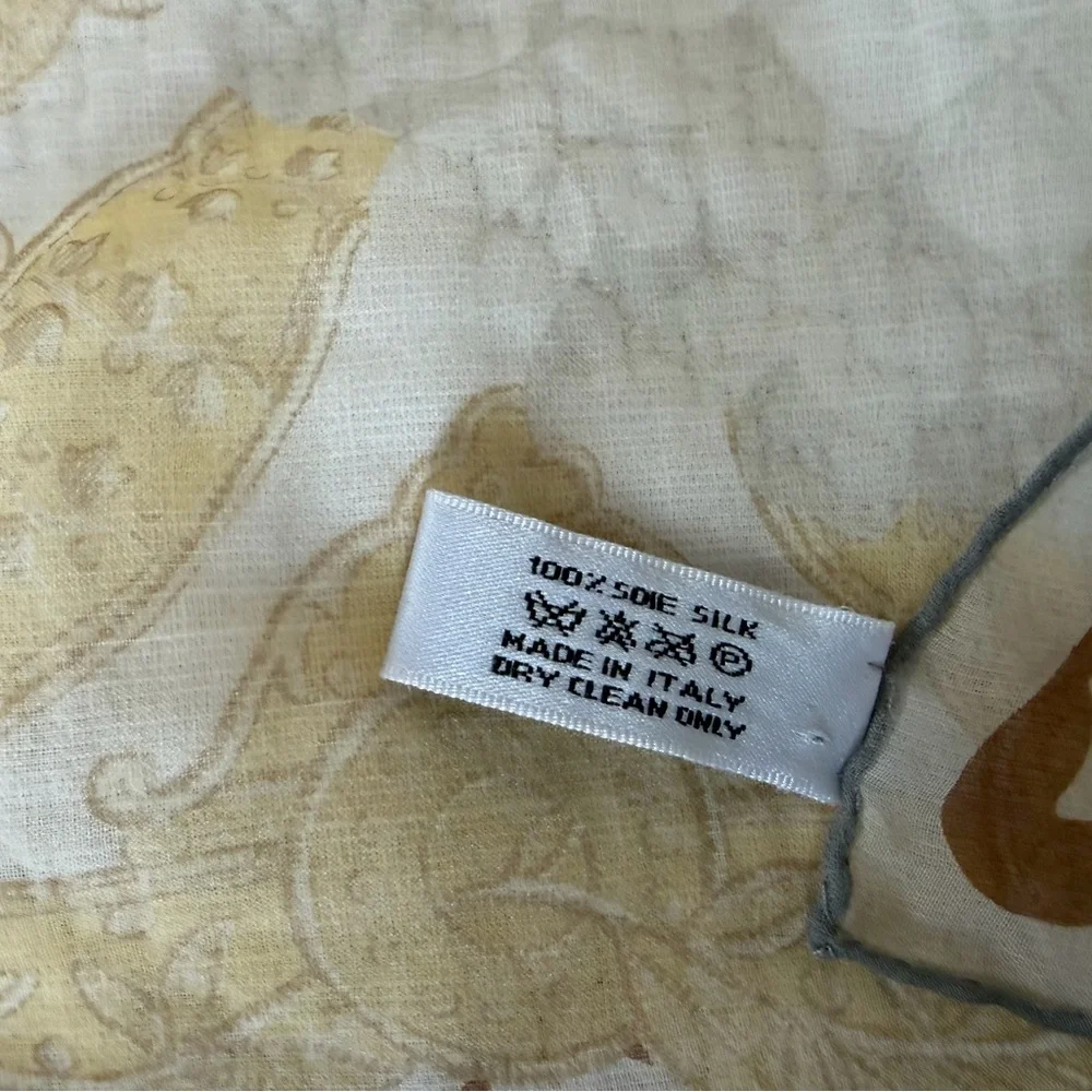 Christian Dior by John Galliano 1990’s hydrangea print silk twill scarf